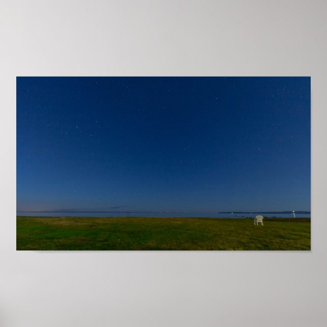 Nachthimmel, St. Ignace, Michigan Poster (Vorne)
