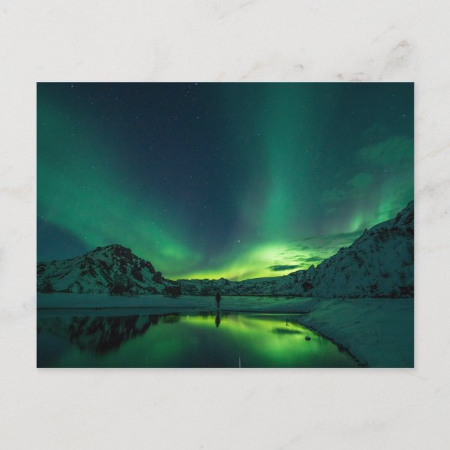Nachthimmel (Thorsmork, Island) Postkarte (Vorderseite)