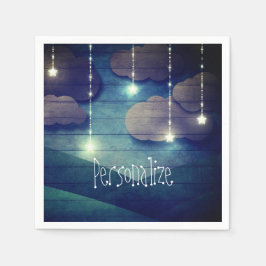 Nachthimmel Traum leuchten hängenden Stern rustika Serviette