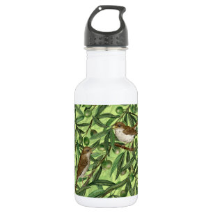 Nachtigales im Olivenbaum 2 Edelstahlflasche
