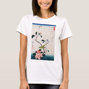 Nachtigall auf Kamelienzweig, Hiroshige T-Shirt