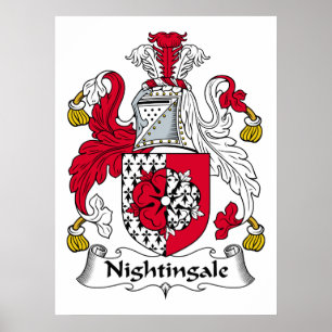 Nachtigall-Familienwappen Poster