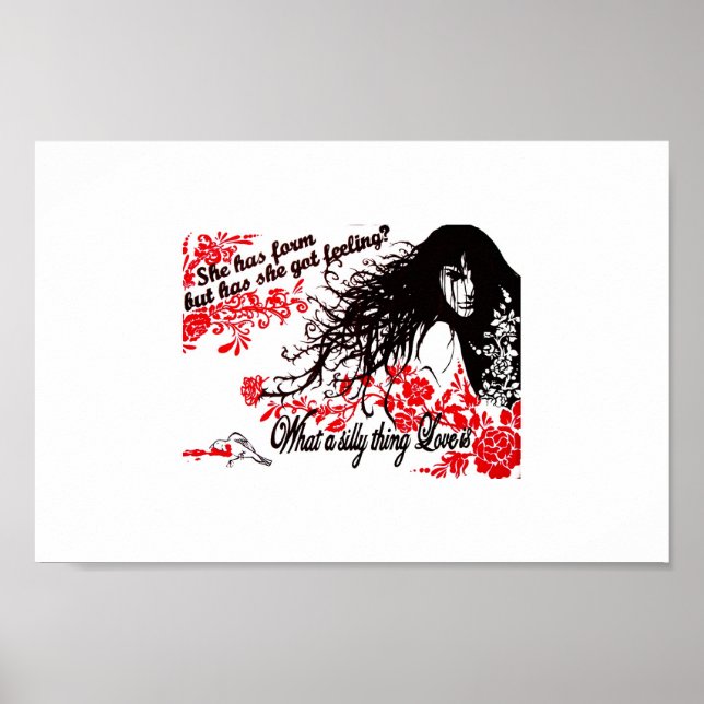 Nachtigall und Rose Poster (Vorne)