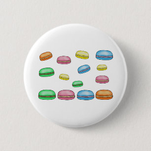 Nachtisch-Nahrungsmittelkunst Macarons Bäckerei Button