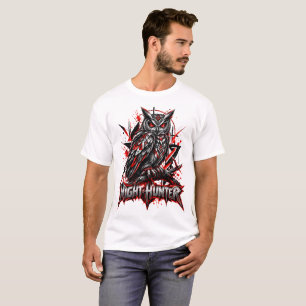 Nachtjäger-Eulen-Grafik-Shirt, Edgy Trash Polka T T-Shirt