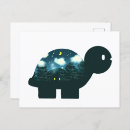 Nachtkabine in der Waldschildkröte Postkarte