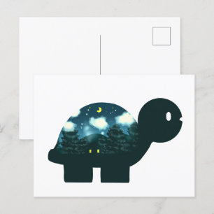Nachtkabine in der Waldschildkröte Postkarte