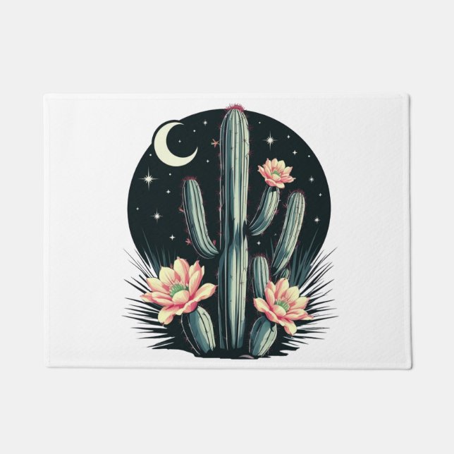 Nachtkaktus Blossom Fußmatte (Vorderseite)