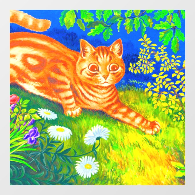 Nachtkatze Fensteraufkleber (Blatt)