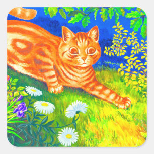 Nachtkatze Quadratischer Aufkleber