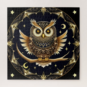 Nachtkauz-Geschenk für Liebhaber detaillierter Puz Puzzle