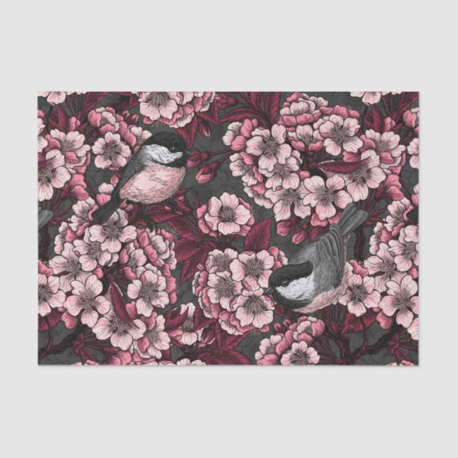 Nachtkirschgarten Seidenpapier (Vorderseite)