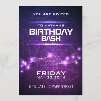 Nachtklub Stil Geburtstagseinladung Einladung
