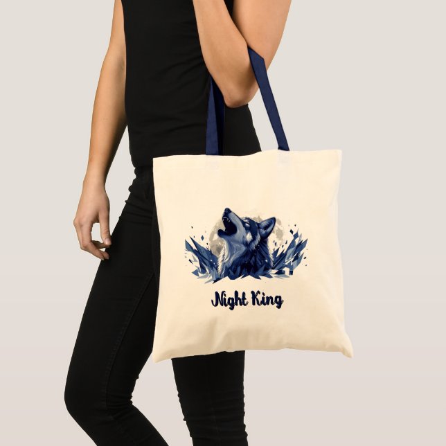 Nachtkönig - Howling Wolf mit Mond Tragetasche (Vorderseite (Produkt))