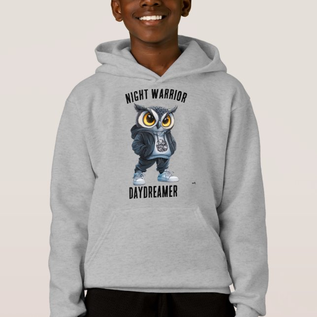 Nachtkrieger, Daydreamer Owl Hoodie - Trendy Teen (Vorderseite)
