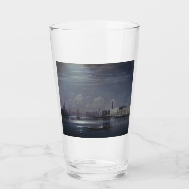 Nachtlandschaft in Venedig (italienische Stadt) Glas (Vorderseite)