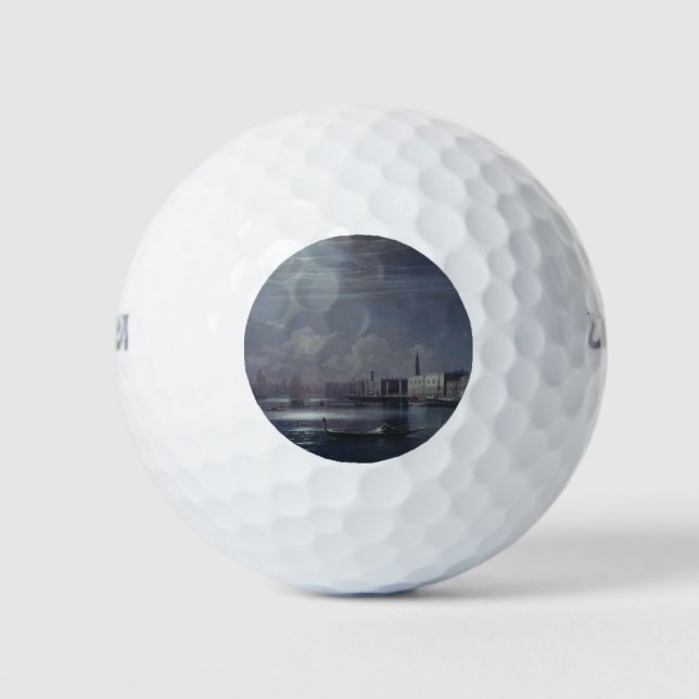 Nachtlandschaft in Venedig (italienische Stadt) Golfball (Vorderseite)