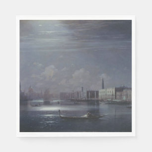 Nachtlandschaft in Venedig (italienische Stadt) Serviette