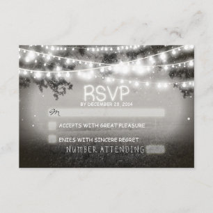Nachtlantern Hochzeit rsvp Karte