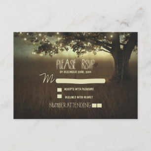 Nachtlanterns romantische Hochzeitskarte RSVP Karte