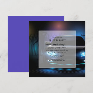 Nachtlaufzeit bei Geburtstagsparty Einladung