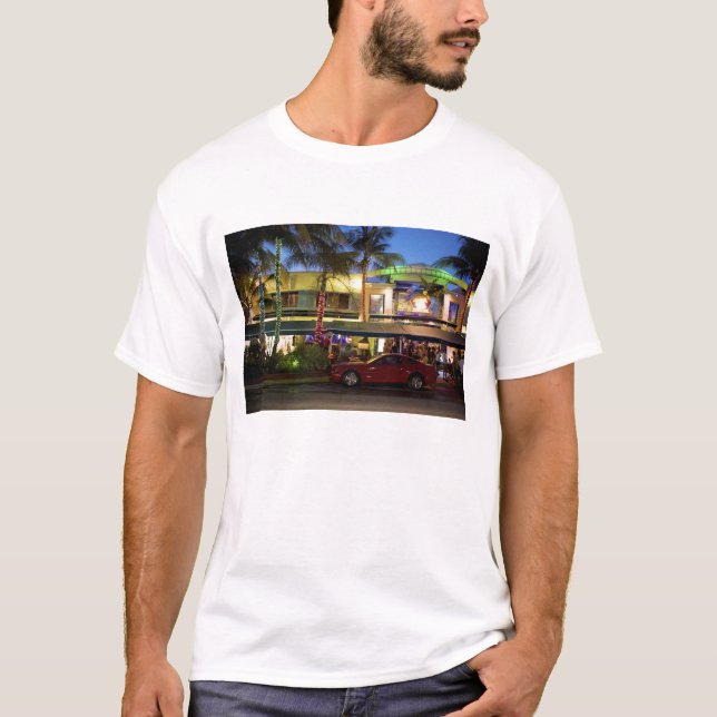 Nachtleben am Ocean Drive, South Beach, Miami T-Shirt (Vorderseite)