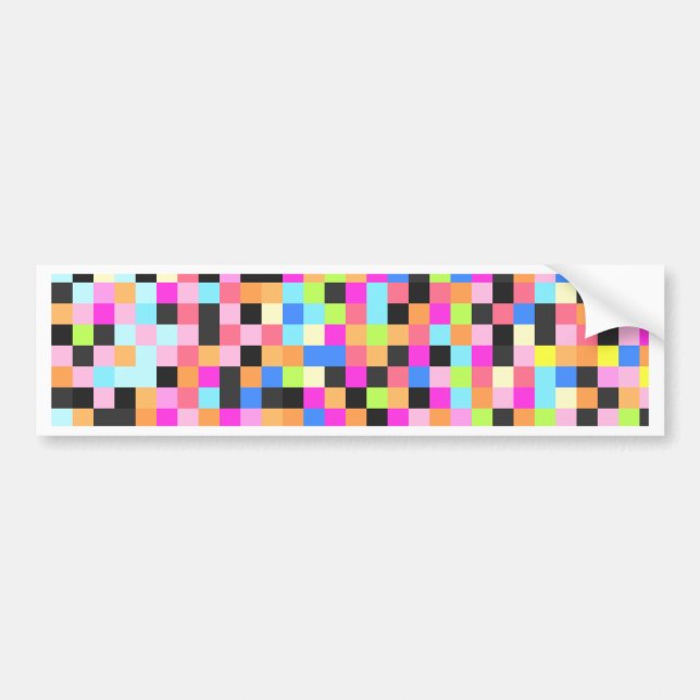 Nachtleben (Pixel-Funk) Autoaufkleber (Vorne)