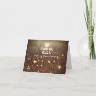 Nachtleuchten Glühwürmchen whimsical Hochzeit dank Dankeskarte