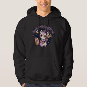 Nächtlich von Natur aus - Süße Hexen-Waschbär Hoodie
