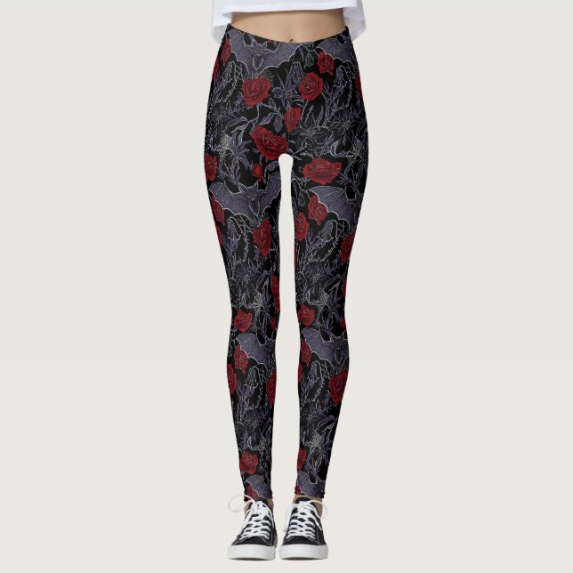 Nächtliche Blüte Leggings (Vorderseite)