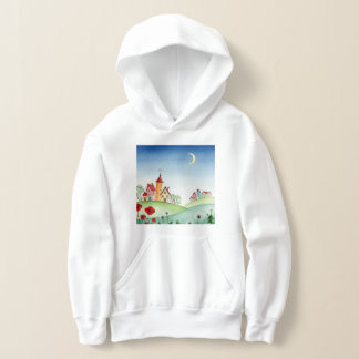 Nächtliche ländliche Landschaft Hoodie