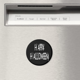 nächtlicher Happy Halloween Text Magnet