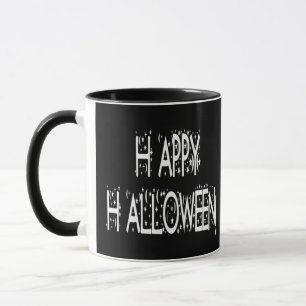 nächtlicher Happy Halloween Text Tasse