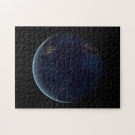 Nachtlicht auf der Erde (Western Hemisphäre) Puzzle