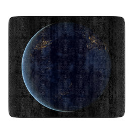 Nachtlicht auf der Erde (Western Hemisphäre) Schneidebrett