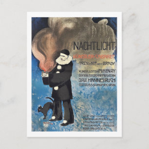 Nachtlicht Kuntsler Cabaret, 1906 deutsches Vintag Postkarte