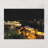 Nachtlicht Levis Quebec City Skyline Postkarte