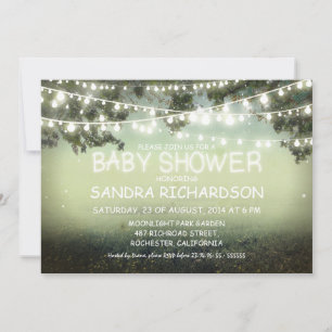 Nachtlicht niedlich BABY SHOWER Einladungen