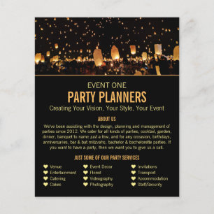 Nachtlicht, Party-Event-Plannerwerbung Flyer