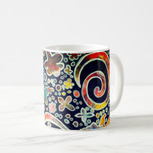 Nachtlicht Reflektion Original Abstraktes Kunstwer Kaffeetasse