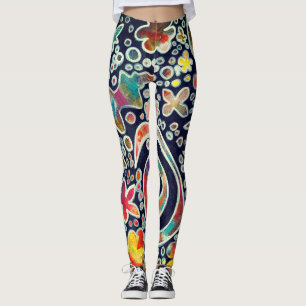 Nachtlicht Reflektion Original Abstraktes Kunstwer Leggings