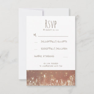 Nachtlichter Glühwürmchen Rustikale Hochzeits-RSVP RSVP Karte
