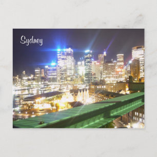 Nachtlichter von Sydney Postkarte