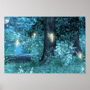 Nachtmagie-Feenplakat Poster
