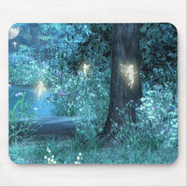 Nachtmagische feenhafte Flug Mousepad