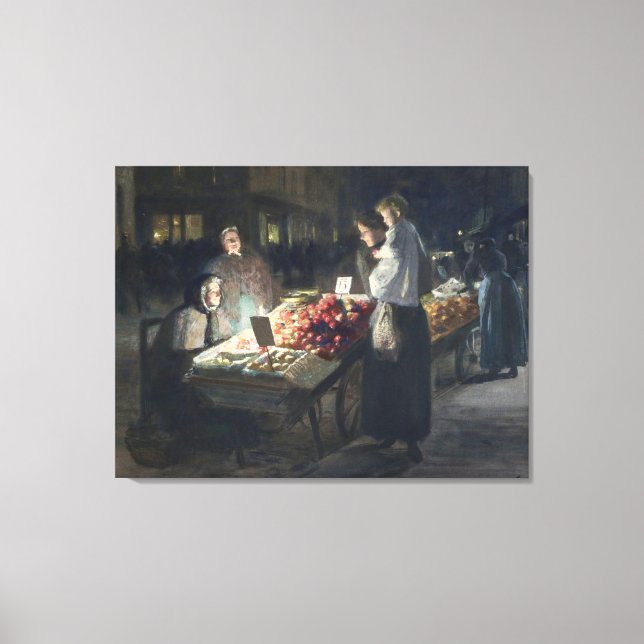 Nachtmarkt Leinwanddruck (Vorderseite)