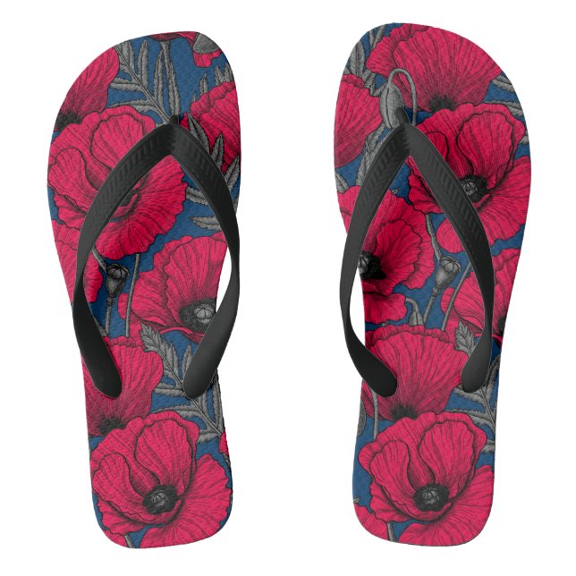 Nachtmohngarten Flip Flops (Fußbett)