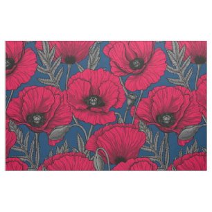 Nachtmohngarten Stoff