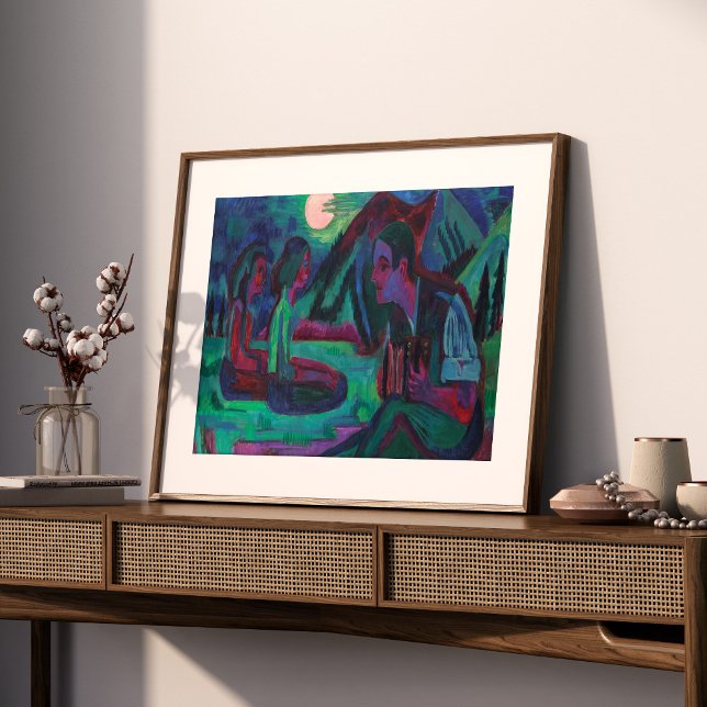 Nachtmond | Ernst Ludwig Kirchner Poster (Von Creator hochgeladen)