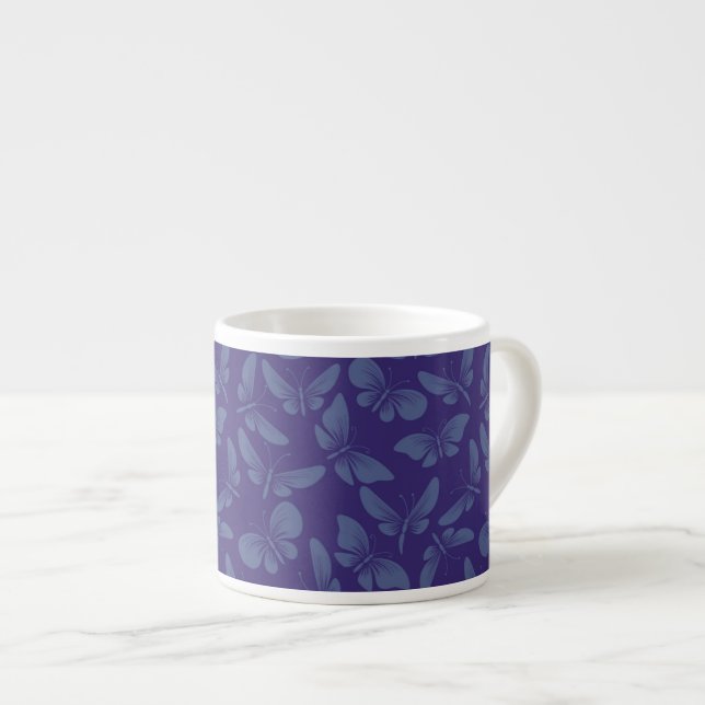 Nachtmotten-Schmetterlingshintergrund Espressotasse (Vorderseite Rechts)